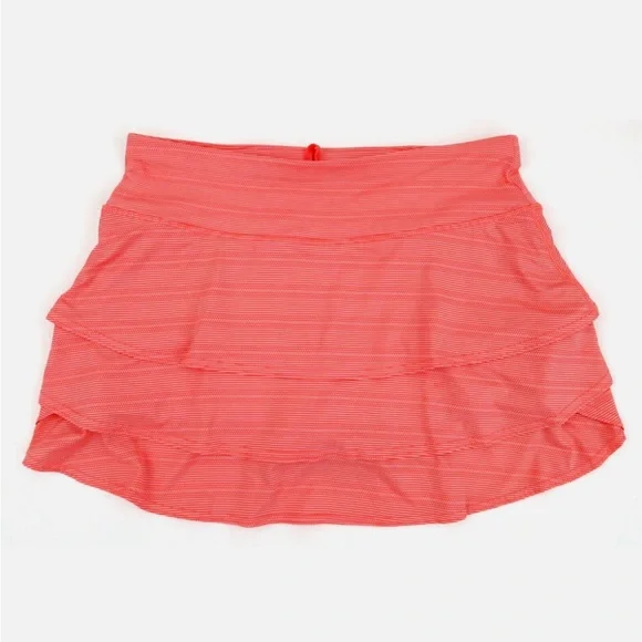 Athleta Swagger Skort Dot Stripe Tier Ruffle Athletic Mini Tennis Skirt Small - Picture 2 of 9